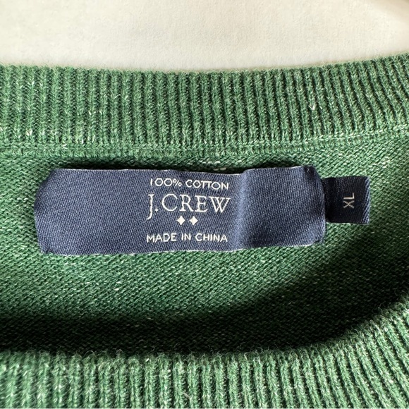 J CREW Rugged Cotton Sweater - Heather Green - 09256 - Sz XL - Picture 4 of 7